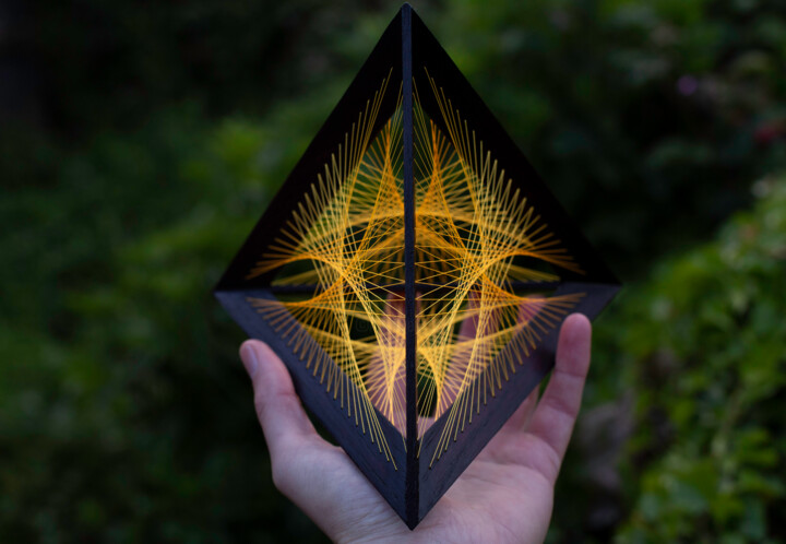 Tetrahedron | Flower of life 雕塑, 6.3x6.3 in
