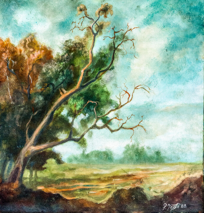 Pejzaż wyobraźni 绘画, 15.9x15.6 in