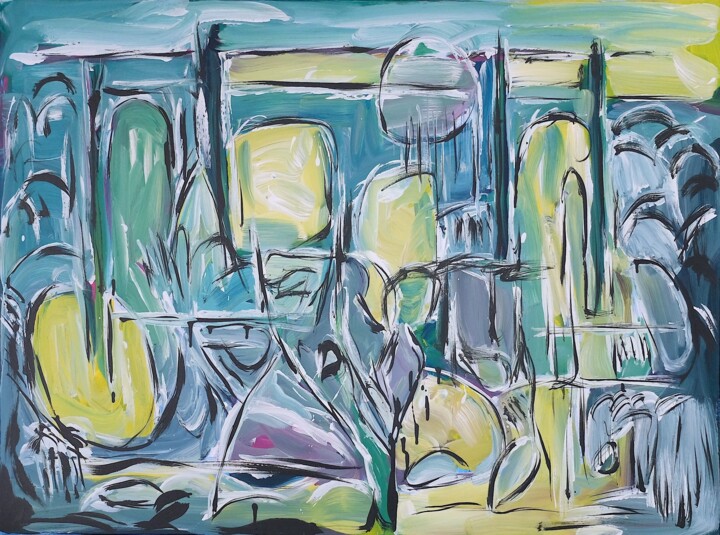 Peinture intitulée "2023.3.5" par Oscar Boffy, Œuvre d'art originale, Acrylique Monté sur Châssis en bois