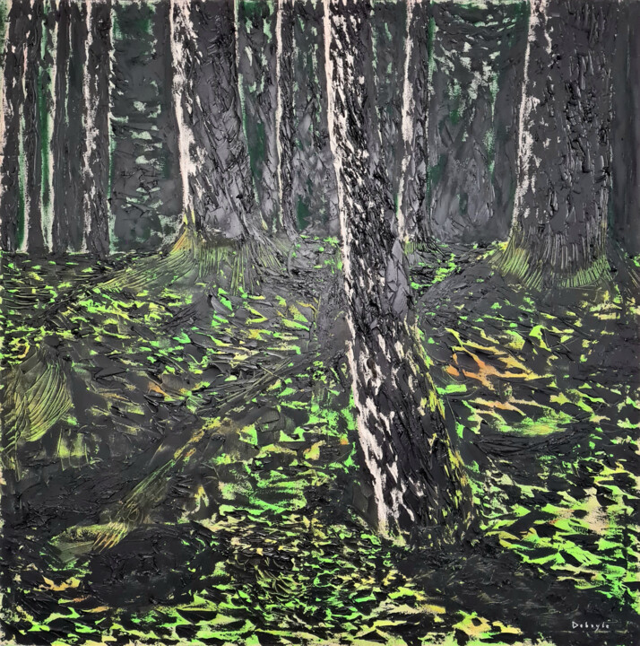 Sous-bois 2 Pintura, 39,4x39,4 in