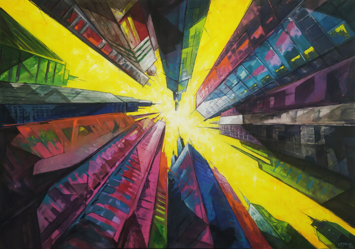The AGE of the CAVEMAN-25 绘画, 27.6x39.4 in