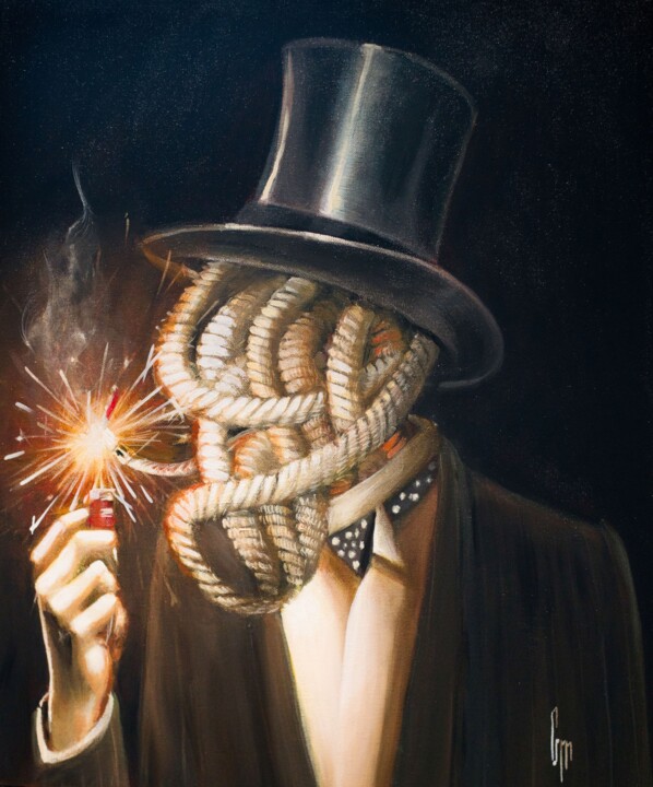 "I am knotted" 绘画, 23.6x19.7 in