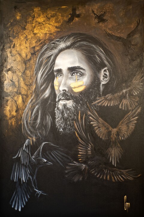 "Invisible War" 绘画, 47.2x31.5 in