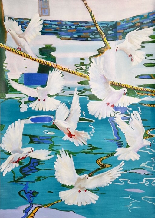Summer reflections No.1. 绘画, 39.8x28.4 in