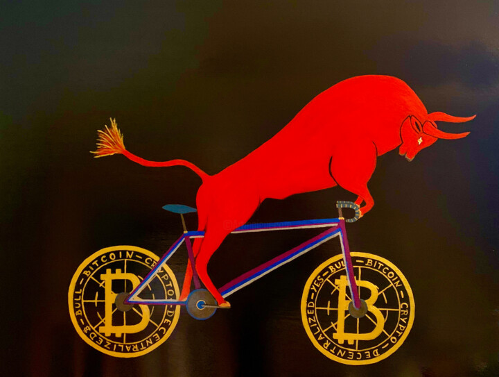 Bitbull bike 绘画, 23.6x31.5 in