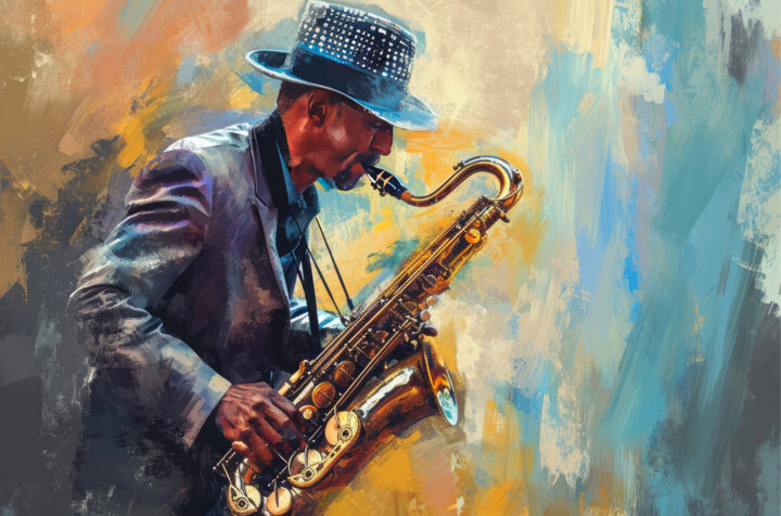 Saxophone Player 03 数字艺术