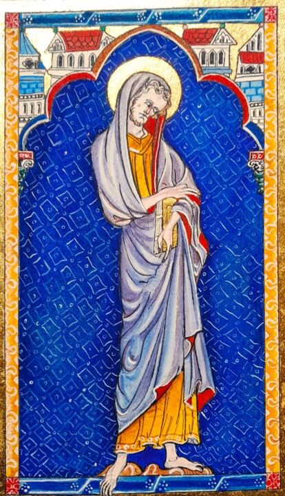 Jérusalem Céleste 绘画, 9.8x5.9 in