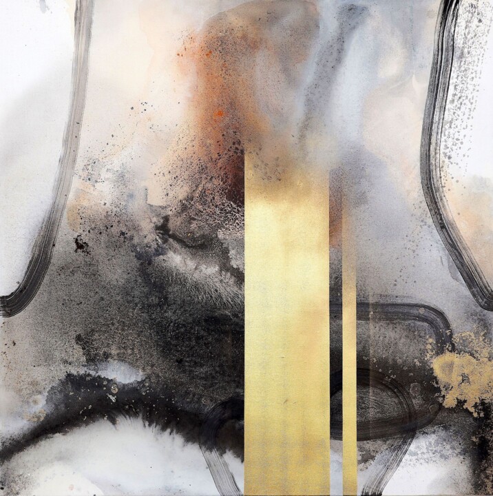 Malerei mit dem Titel "I choose peace 01" von Poonam Choudhary, Original-Kunstwerk, Acryl Auf Keilrahmen aus Holz montiert