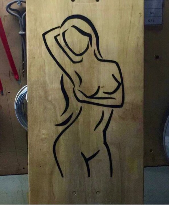 Ondes sensuelles 绘画, 31.5x9 in