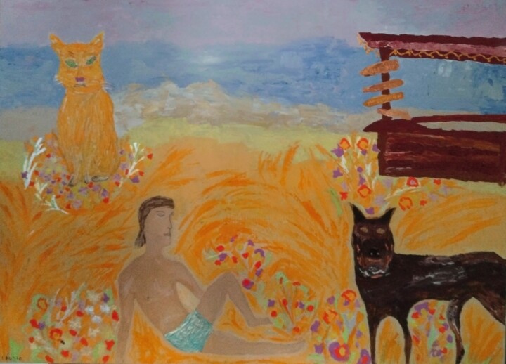 Peinture intitulée "Douceur" par Claudie Savelli (CLAUDIE-SAVELLI-CLAUDIA), Œuvre d'art originale, Acrylique Monté sur Châss…