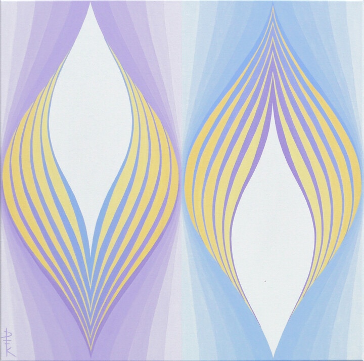 Begegnung / Encounter 绘画, 27.6x27.6 in