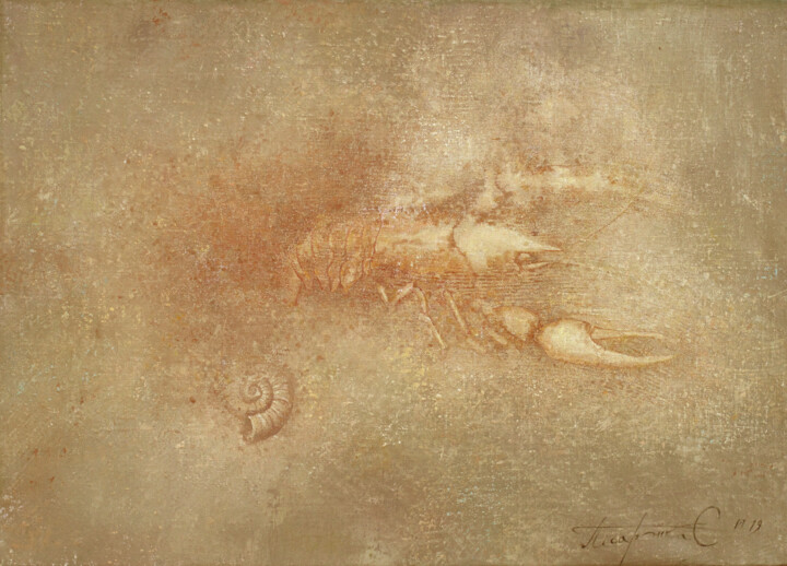 Crayfish 绘画, 16.5x23.6 in
