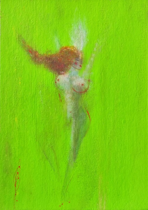 Moulin Rouge dancer 绘画, 8.3x5.8 in