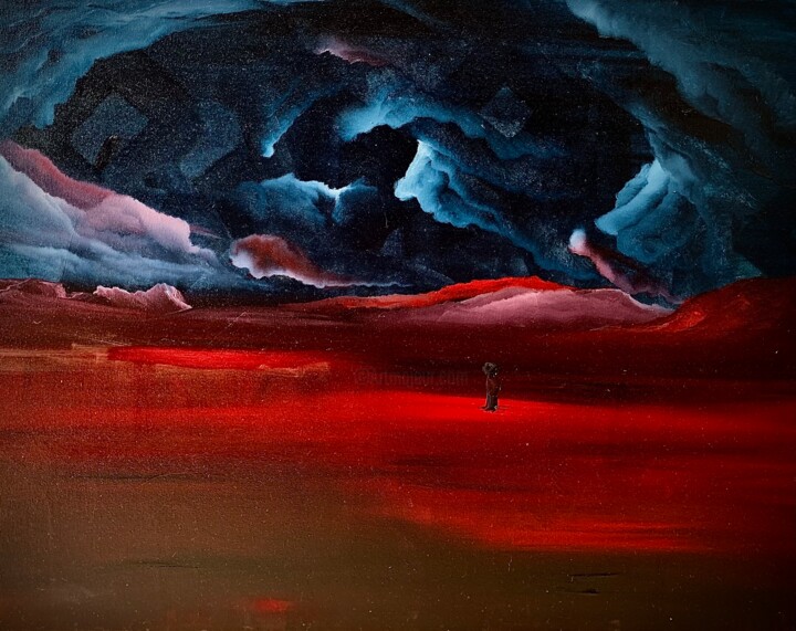 Calmement 绘画, 28.7x36.2 in