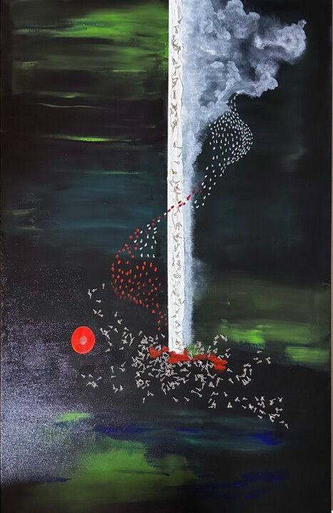 DE LARMES ET DE SANG 绘画, 39.4x27.6 in