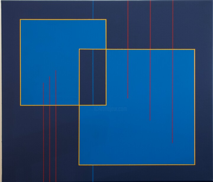 Peinture intitulée "Explorations Géomét…" par Jean-Marc Gardeux, Œuvre d'art originale, Acrylique