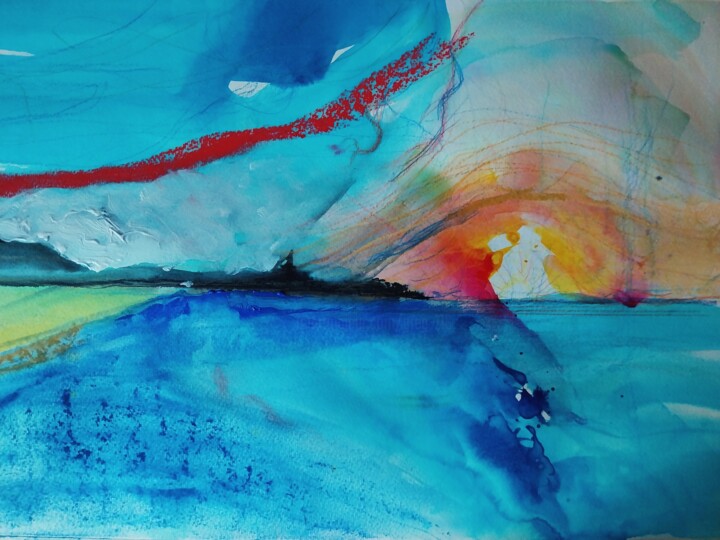 Dives 绘画, 12.8x19.7 in