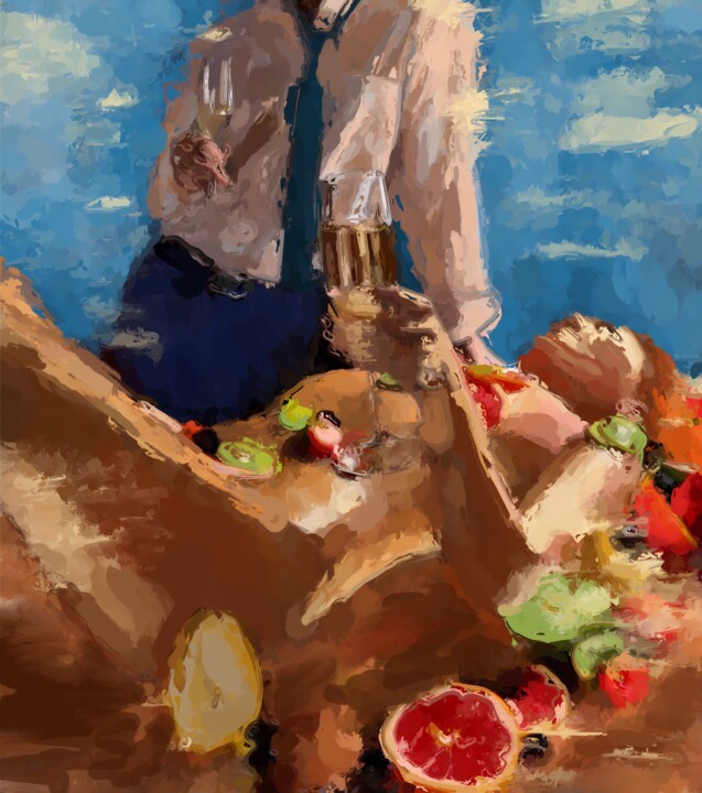 「Games of Gods」というタイトルの絵画 Marina Fedorovaによって, オリジナルのアートワーク, オイル