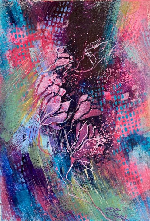 Pink Glow 1/4 그림, 10.8x7.5 in