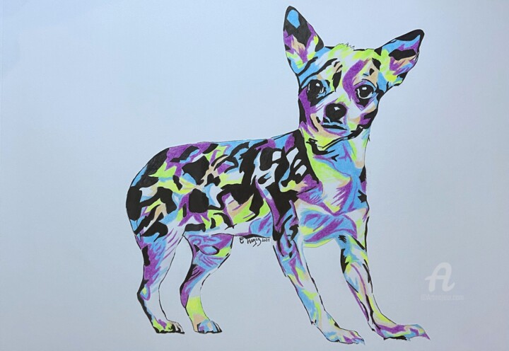 Chihuahua pop 图画, 11.6x16.1 in