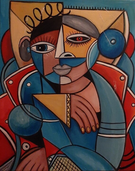 Dois em um 绘画, 19.7x15.8 in
