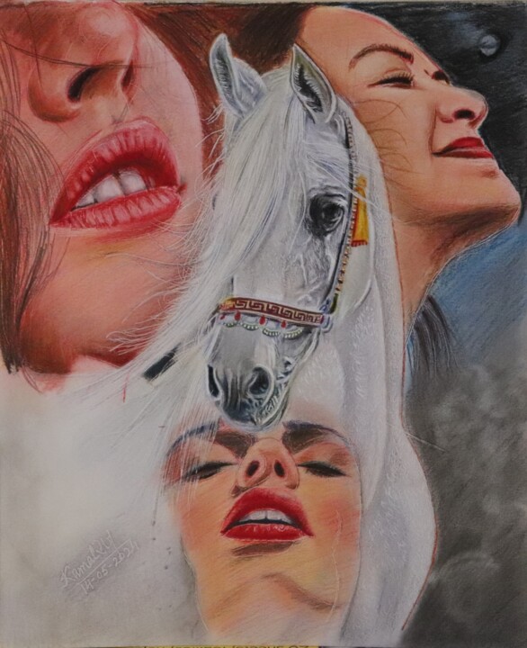 Drawing titled "Melting Dreams" by Kamal Raj Thakur Utsav Thakur, Original Artwork, Pencil
