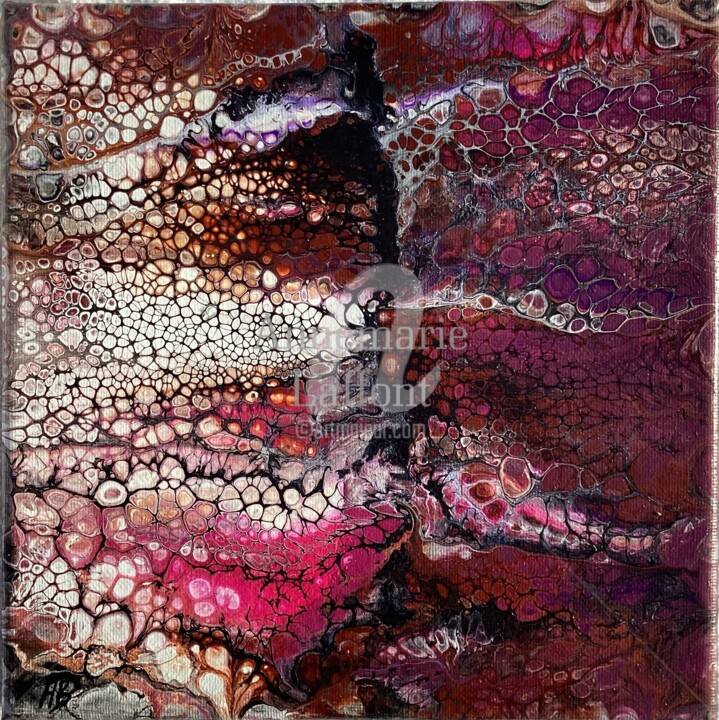 Peinture intitulée "Abstract composition" par Annemarie Laffont, Œuvre d'art originale, Acrylique Monté sur Châssis en bois