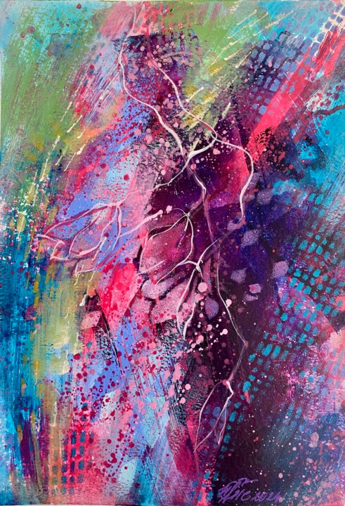 PINK GLOW 2/4 그림, 10.8x7.5 in