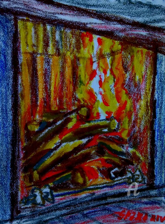 Chemine Painting, 11.8x7.9 in