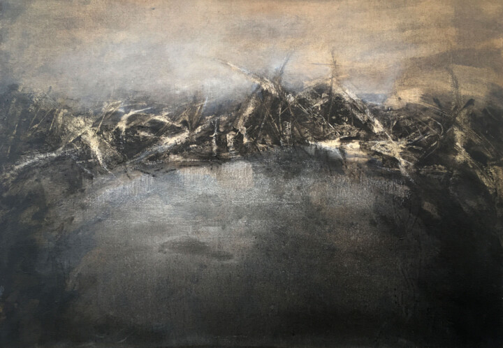 Paysage nocturne Tablo, 28,7x36,2 in
