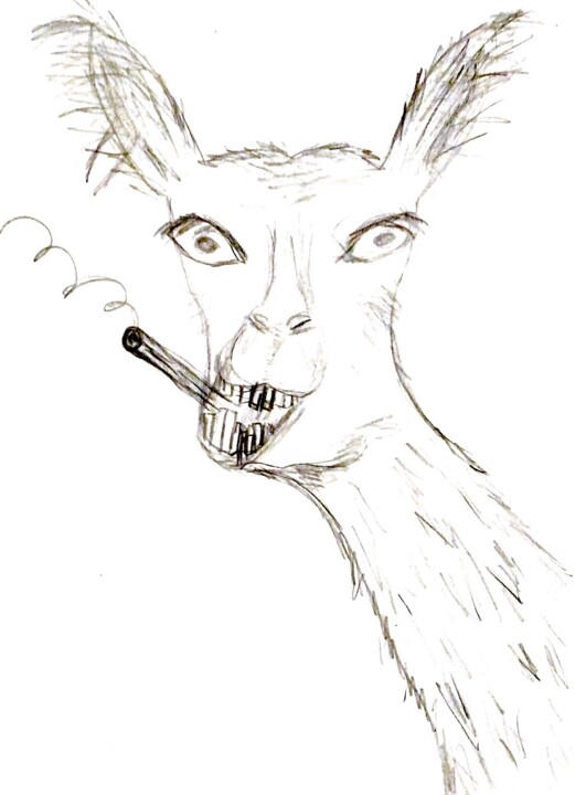 Lux Funky Bit Smoky sketch oryginal 图画, 11.8x8.3 in