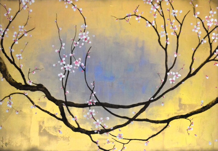 "A Travers l'Or" Pittura, 31,9x45,7 in