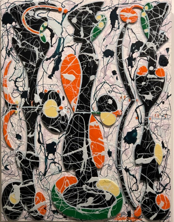 Painting titled "Lumière retrouvée" by Fabien Lemoine, Original Artwork, Acrylic Mounted on Wood Stretcher frame