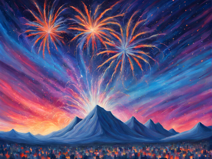 Célébration du Nouvel An 数字艺术