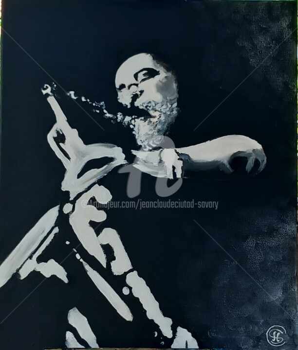 Dans la boite de jazz an 24 Pittura, 21,7x18,1 in