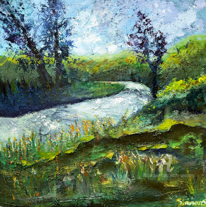 An Afternoon in Erie 绘画, 24x24 in