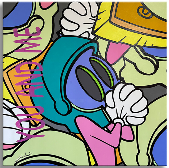 You and Me Marvin the Martian Pittura, 39x39 in