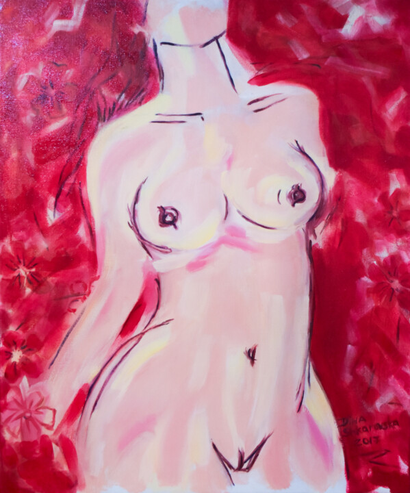 A FLEURS DE PEAU 绘画, 25.6x21.3 in