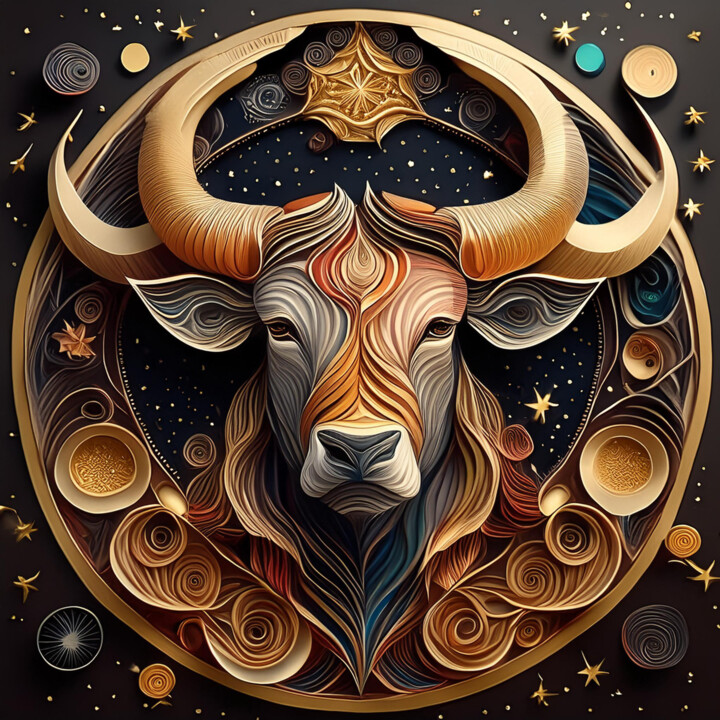 Sternzeichen - Stier 数字艺术