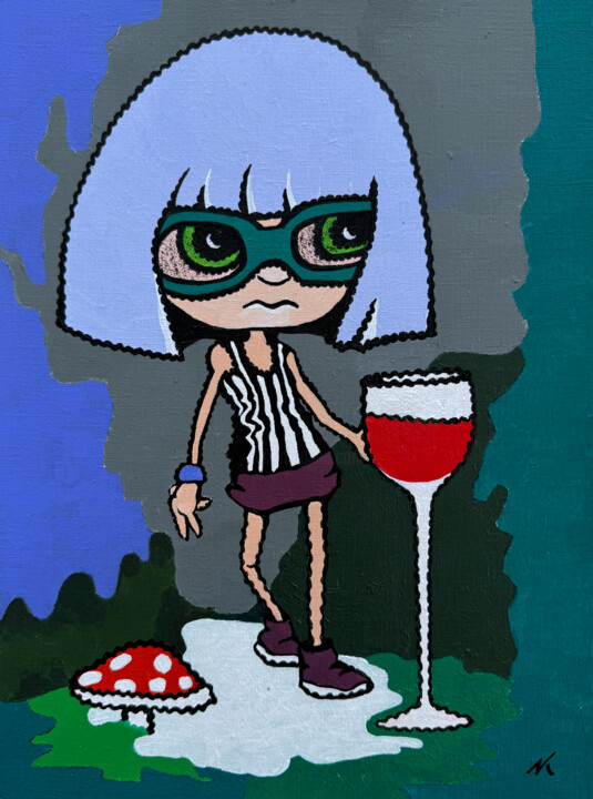 Ready for an aperitif 绘画, 11.4x9.1 in