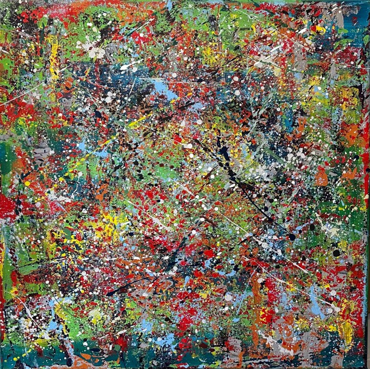 Colorful abstract 291 绘画, 31.5x31.5 in