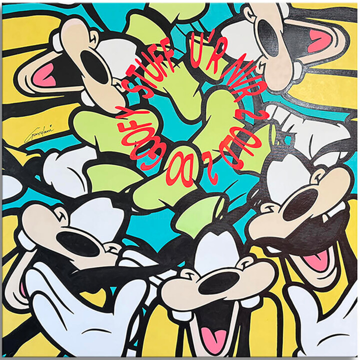 Goofy Stuff 绘画, 39x39 in