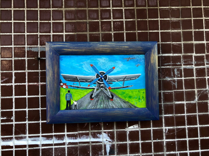 In flight 绘画, 9.1x13.8 in