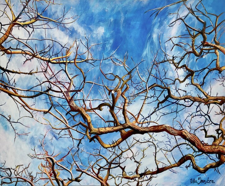 Painting titled "Reflection 17" by Ella Joosten, Original Artwork, Acrylic
