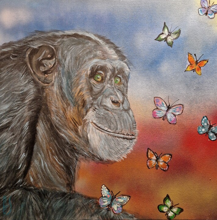 Peinture intitulée "L'effet papillon (1)" par Ralph.S, Œuvre d'art originale, Acrylique