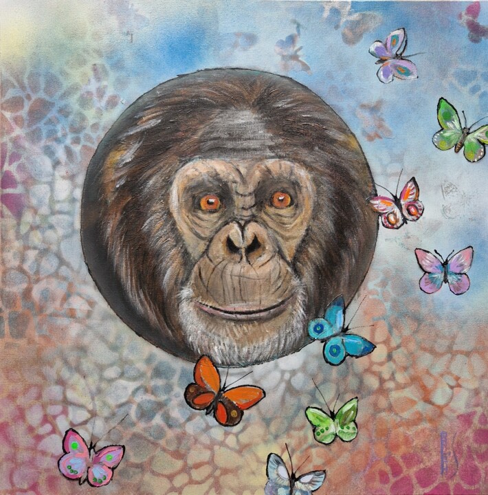 Peinture intitulée "L'effet papillon (2)" par Ralph.S, Œuvre d'art originale, Acrylique