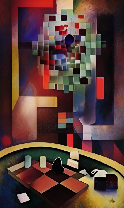 Waiting for an opponent 绘画, 52x31.5 in