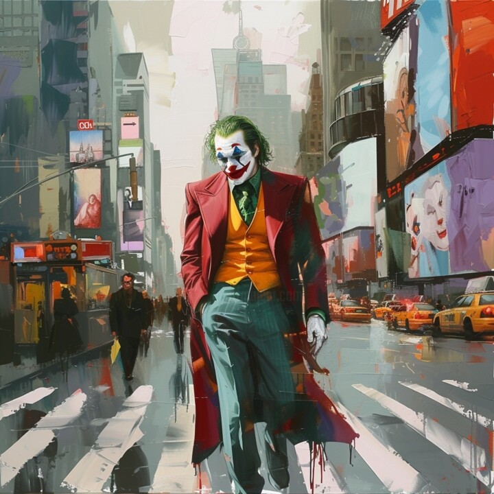 Joker 绘画, 36x36 in