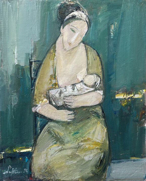 Embrace of Love 绘画, 19.7x15.8 in