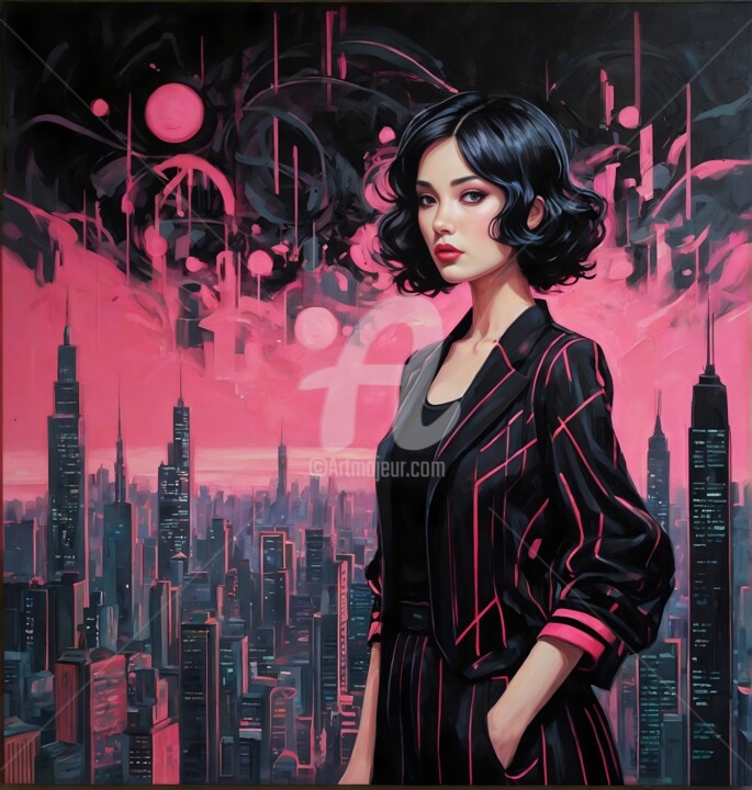 Black Pink tones 数字艺术